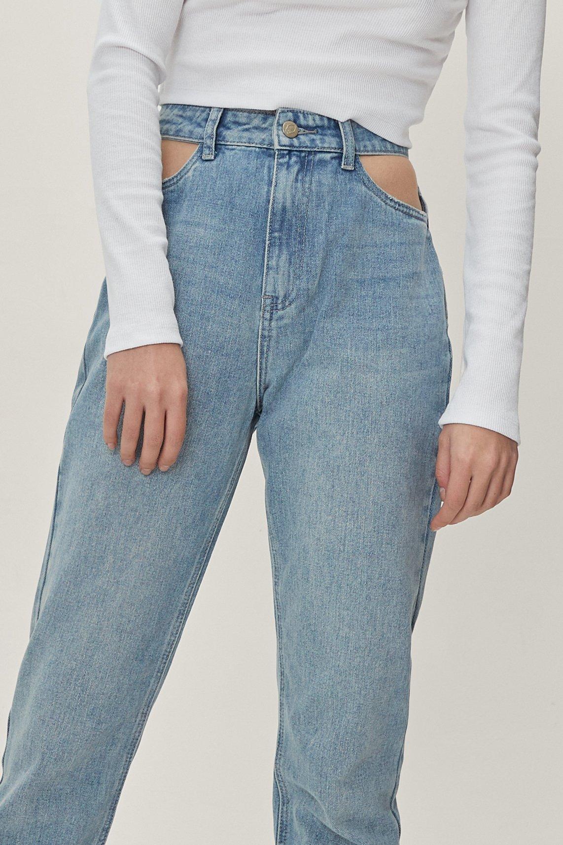 Cut out hot sale mom jeans